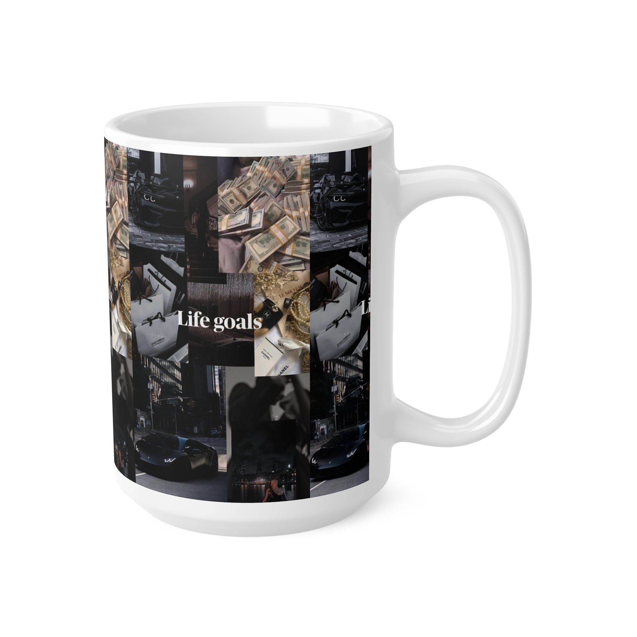 Life Goals Collage Coffee Mug — 11oz & 15oz Ceramic