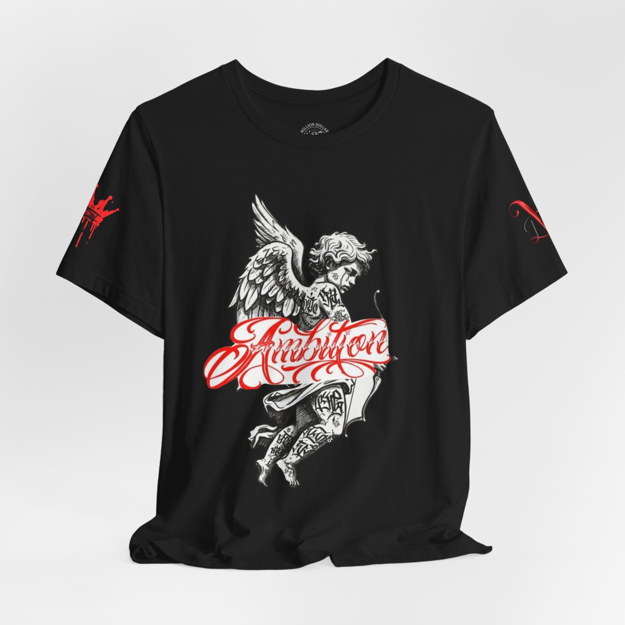 Copy of Ornate Gold Monogram 'M' T‑Shirt — Regal Vintage Initial Tee