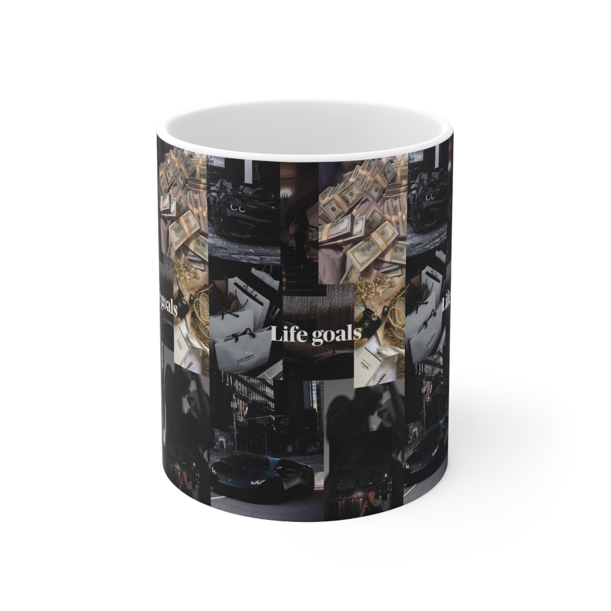 Life Goals Collage Coffee Mug — 11oz & 15oz Ceramic