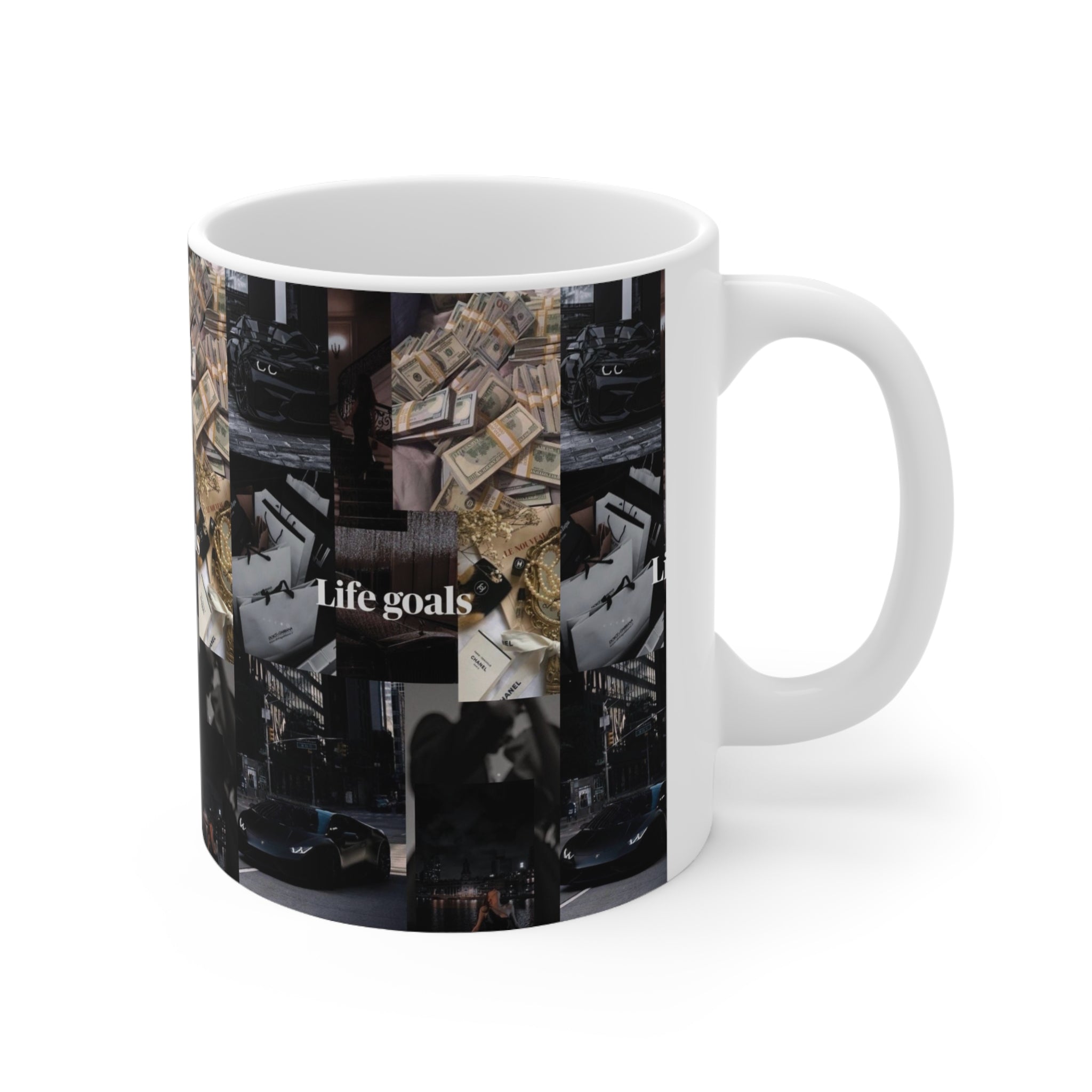 Life Goals Collage Coffee Mug — 11oz & 15oz Ceramic