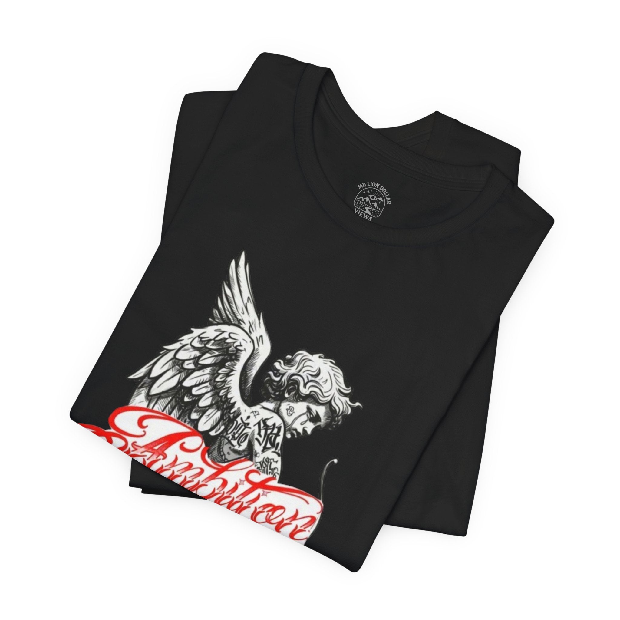 Copy of Ornate Gold Monogram 'M' T‑Shirt — Regal Vintage Initial Tee