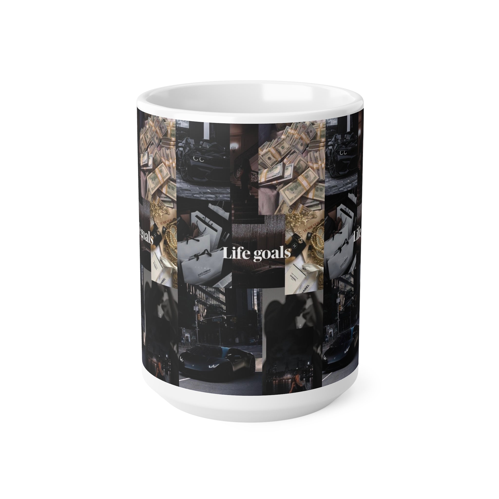 Life Goals Collage Coffee Mug — 11oz & 15oz Ceramic