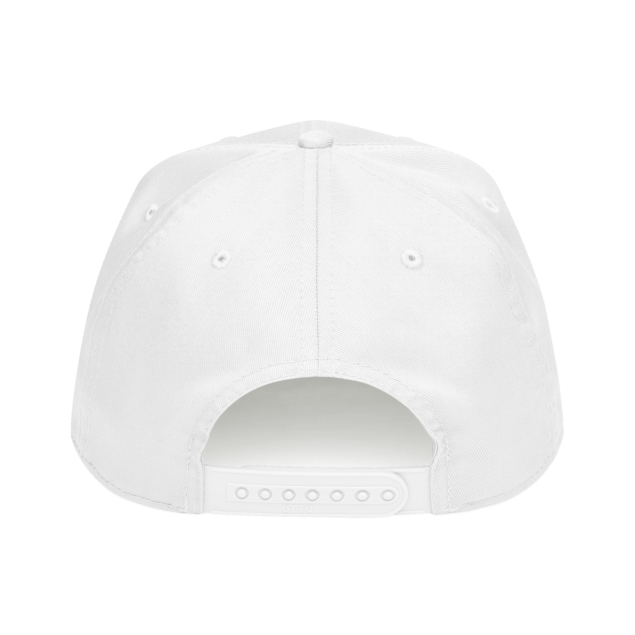 Embroidered Gothic 'M' Mid Profile Baseball Cap — White & Maroon