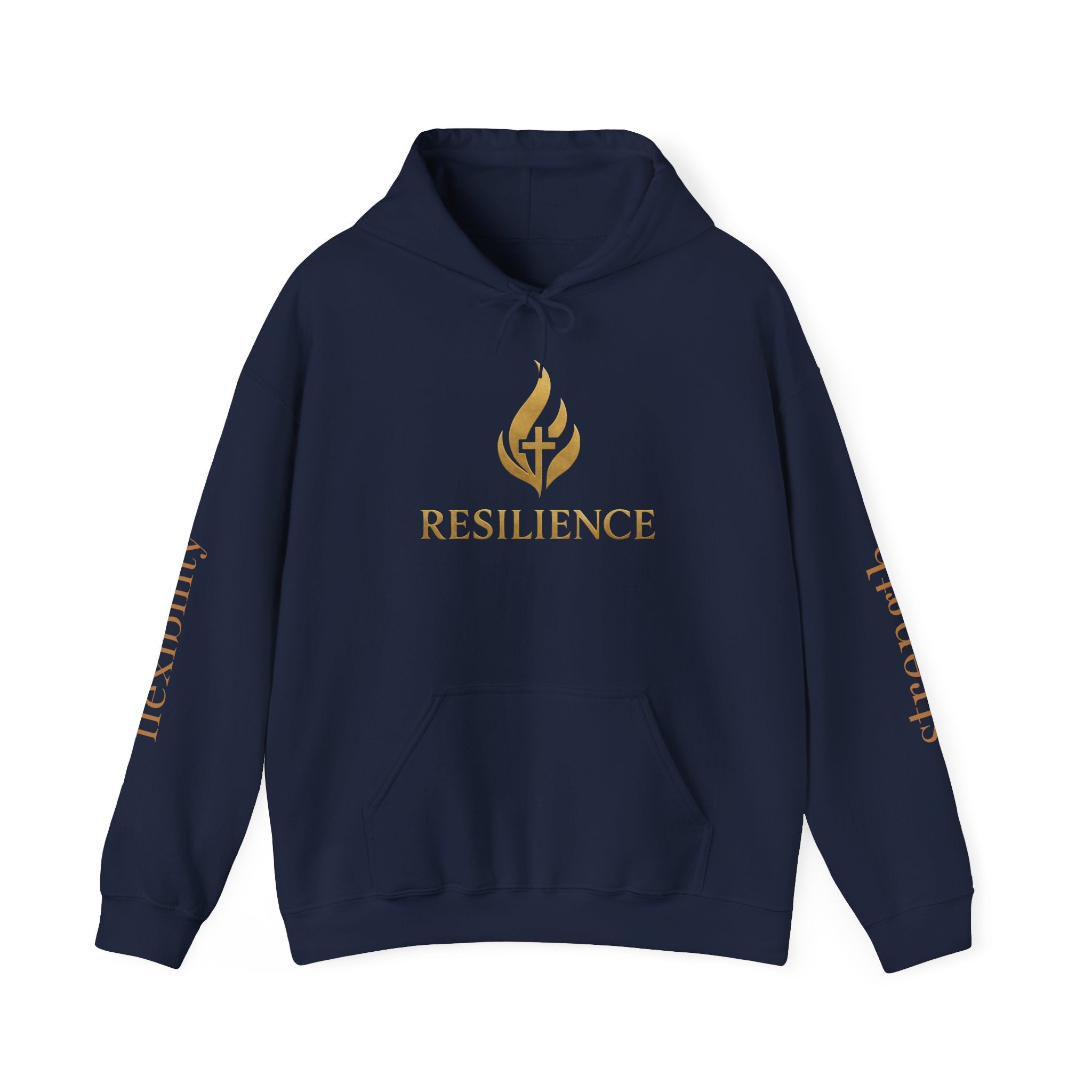 Resilience Flame Hoodie – Inspirational Graphic Hooded Sweatshirt