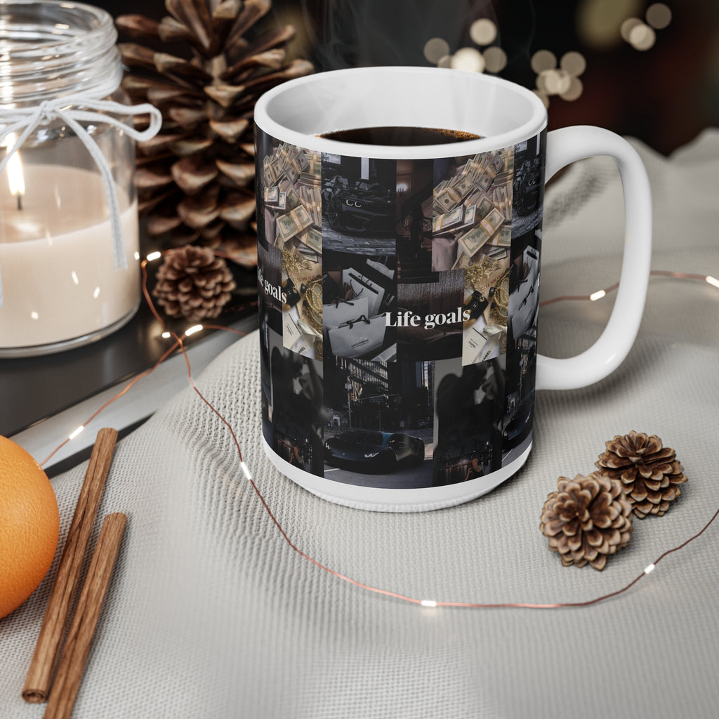 Life Goals Collage Coffee Mug — 11oz & 15oz Ceramic