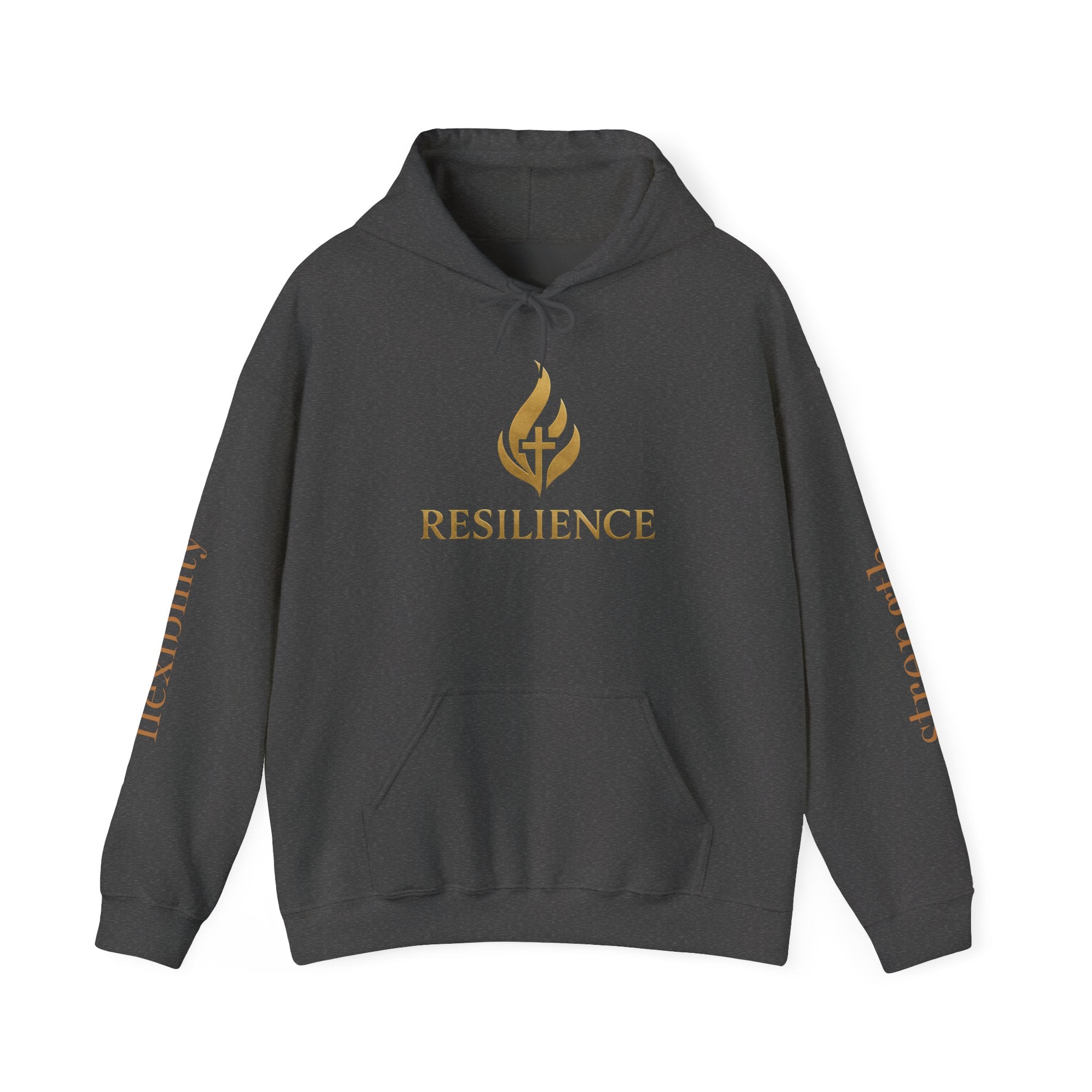 Resilience Flame Hoodie – Inspirational Graphic Hooded Sweatshirt